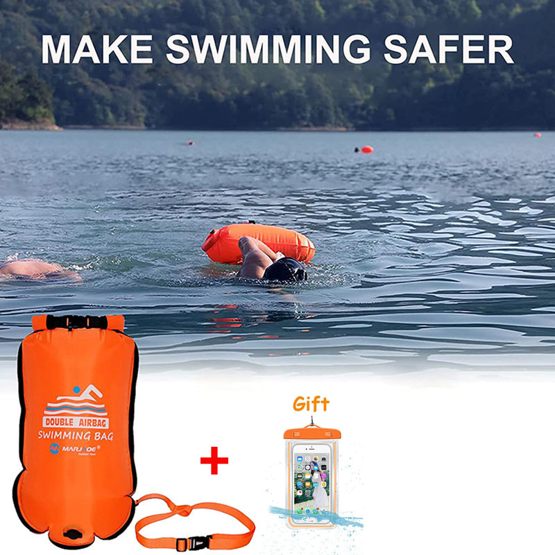 Swim Buoy Open Water - كيس سباحة جاف مقاوم للماء قابل